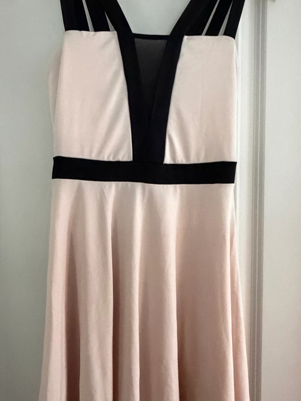 Pins & Needles Blush Pink Mini Dress with Black Trim